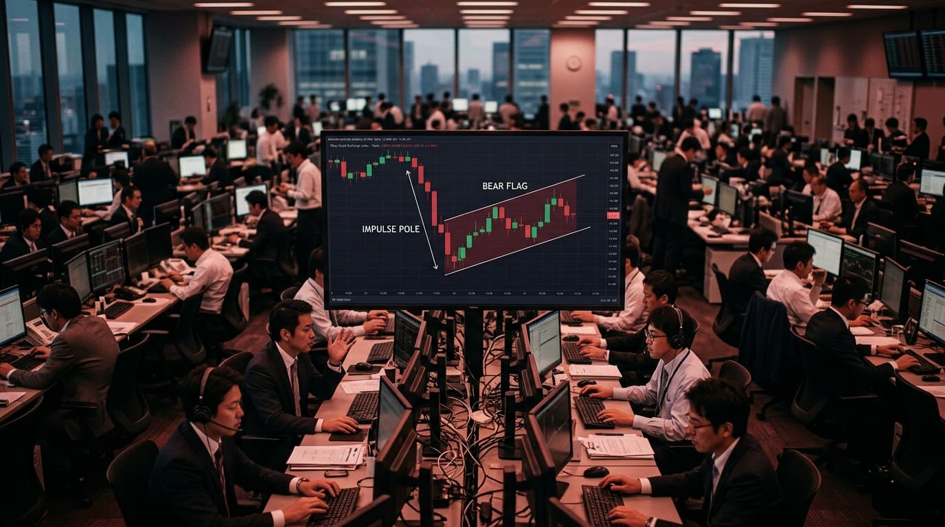 【3月12日】日経平均チャート分析｜ベアフラッグ形成中で54,452円、もみ合い継続