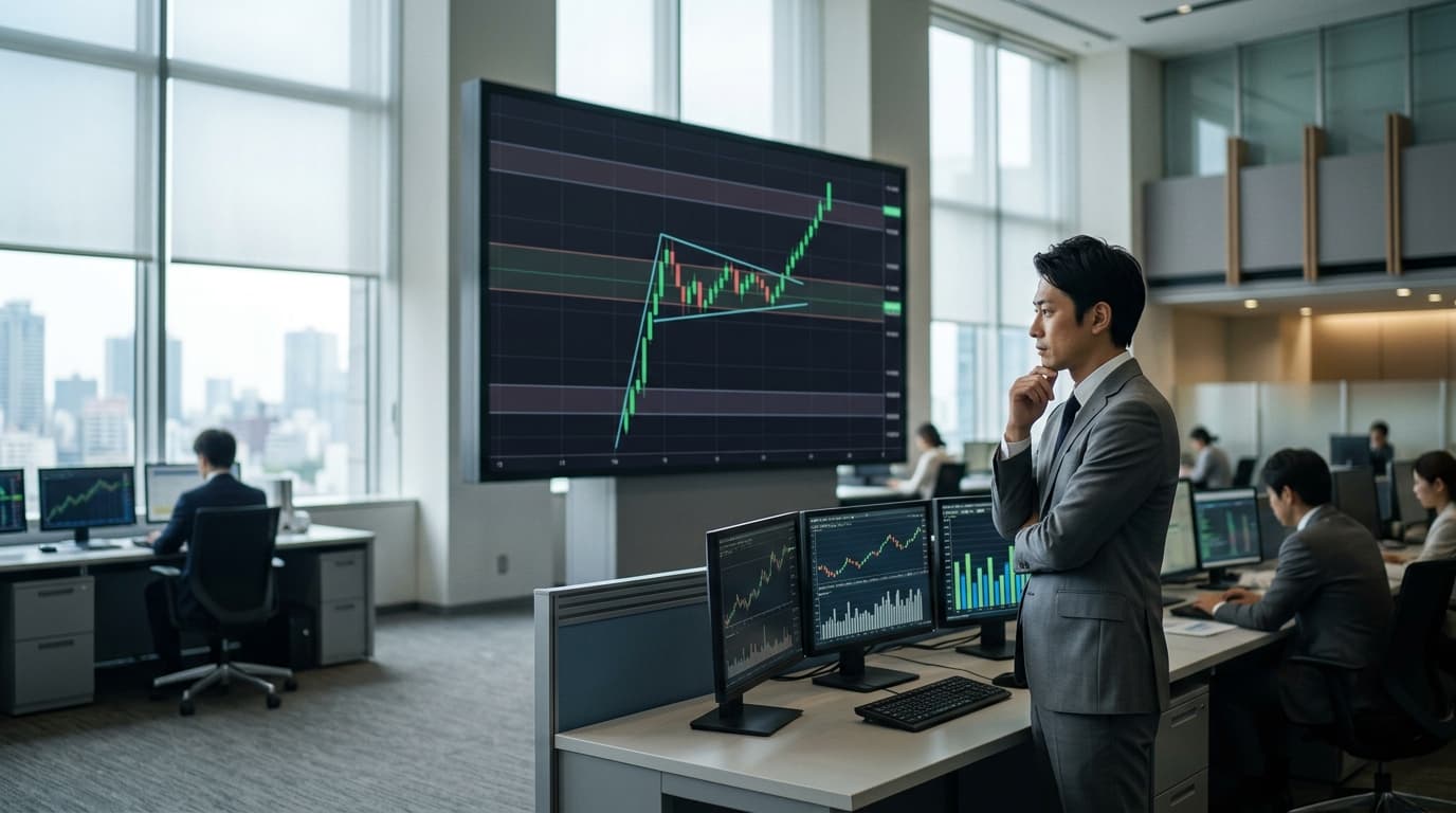 【4月13日】日経平均チャート分析｜ギャップ後の調整で強気フラッグ形成か