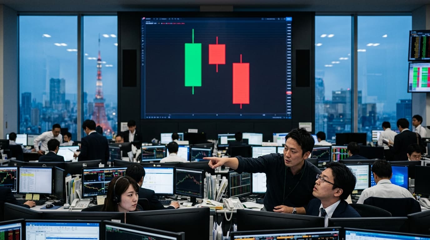 Nikkei 225 Chart Analysis (May 15) | Three Inside Down Complete -1,244 Yen, Post-ATH Reversal Accelerates